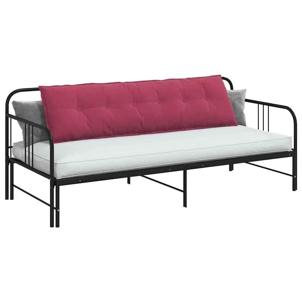 Poglavni vzglavnik Vinorodna rdeča 180 x 50 cm Žametna tkanina - slika 3