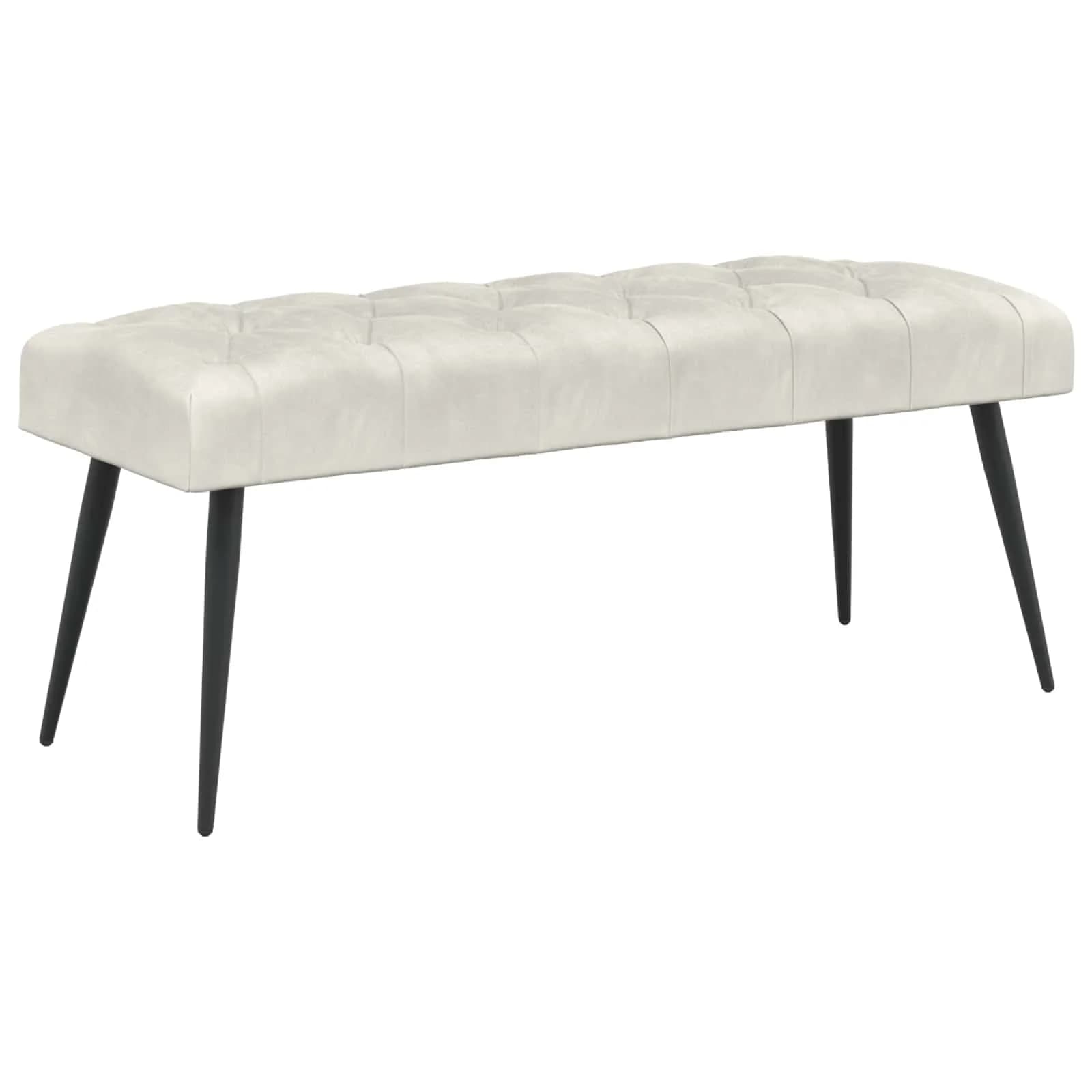 Klop s gumbnim oblazinjenjem Krem 110 x 40 x 46 cm Žamet - slika 2