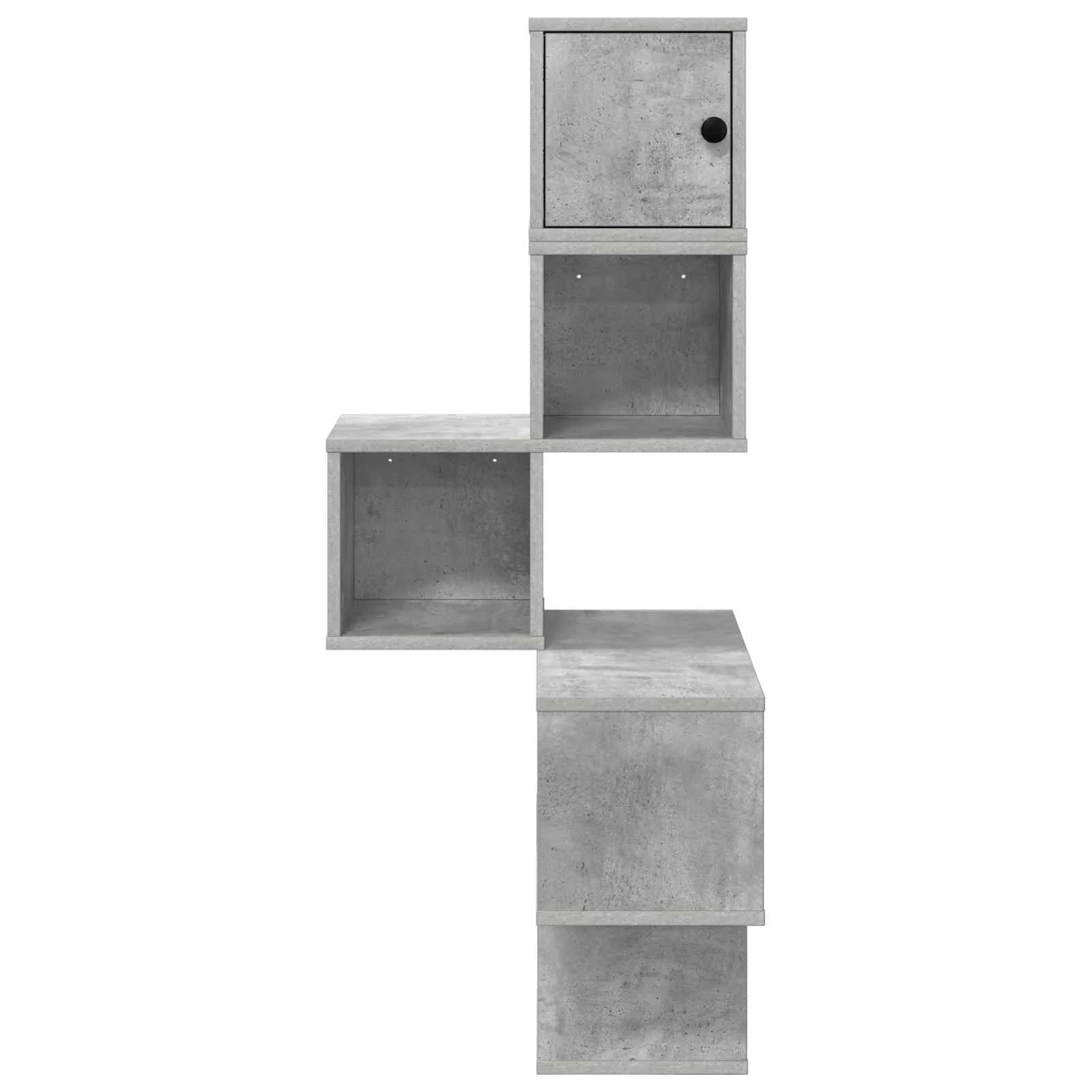 Polica za vogal na steni Betonsko siva 48 x 48 x 120 cm - slika 4