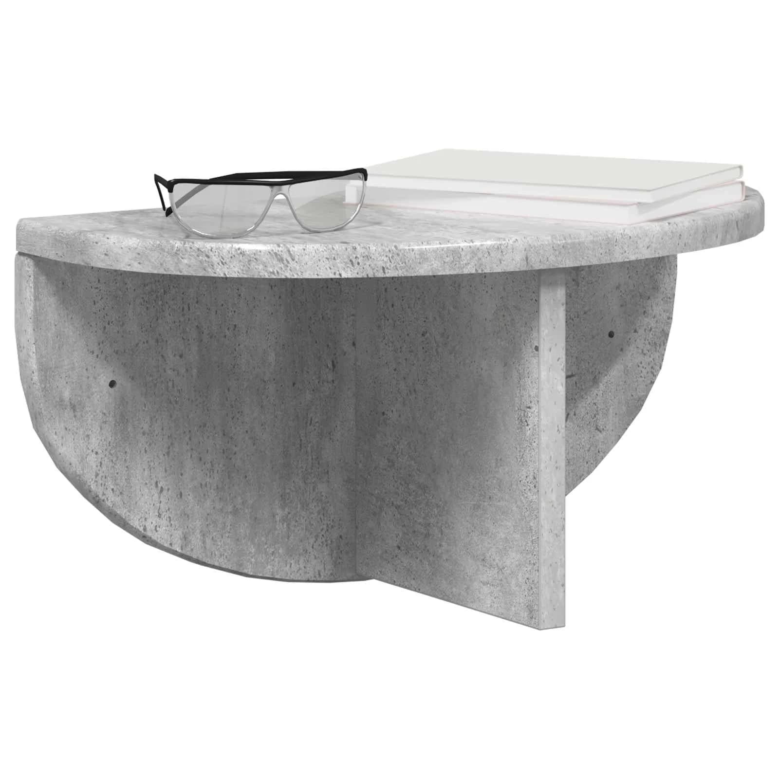 Stenska polica Montaža za steno Betonsko siva 38 x 19 x 19 cm - slika 3