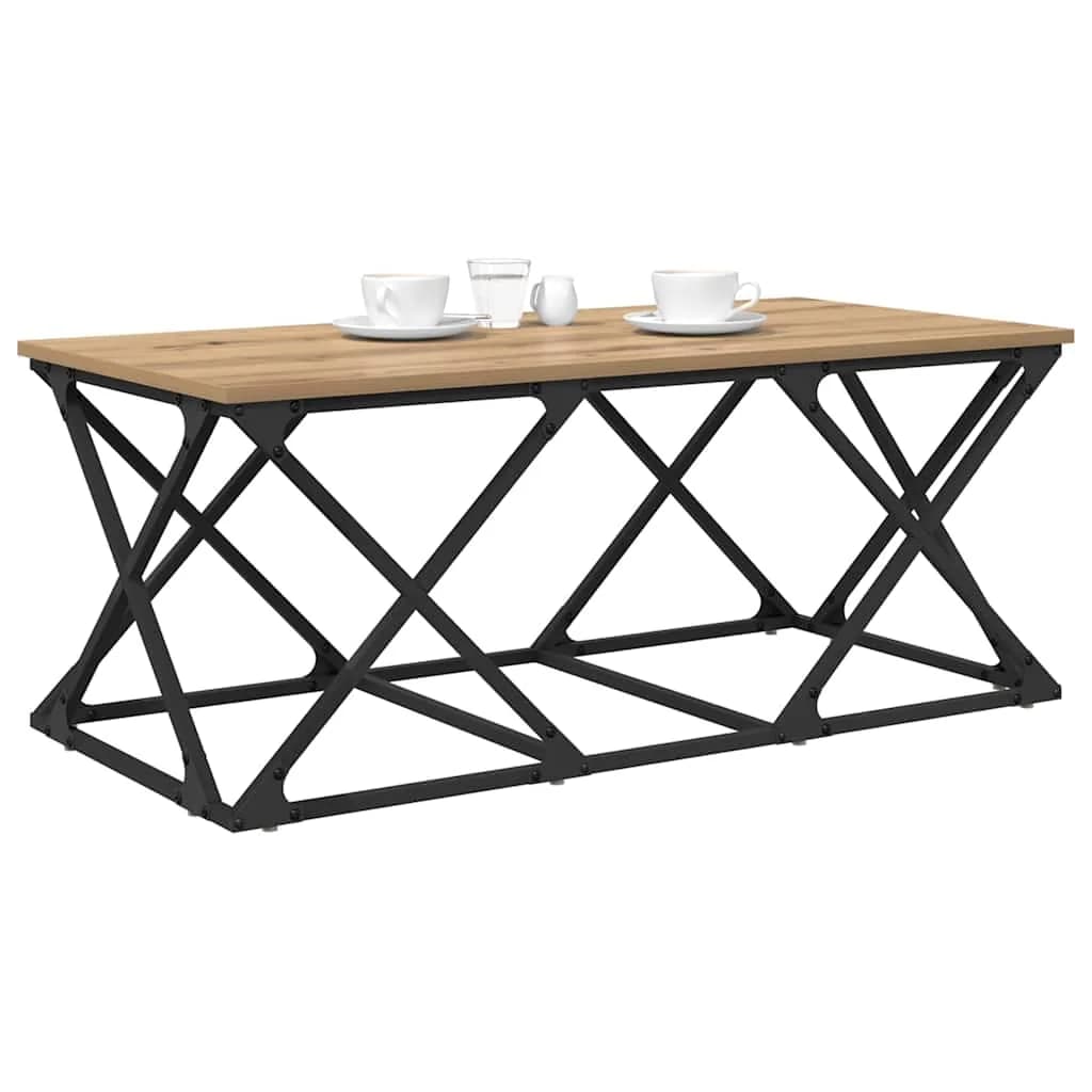 Klubska miza Umetni hrast 100 x 49 x 40 cm Inženirski les - slika 3