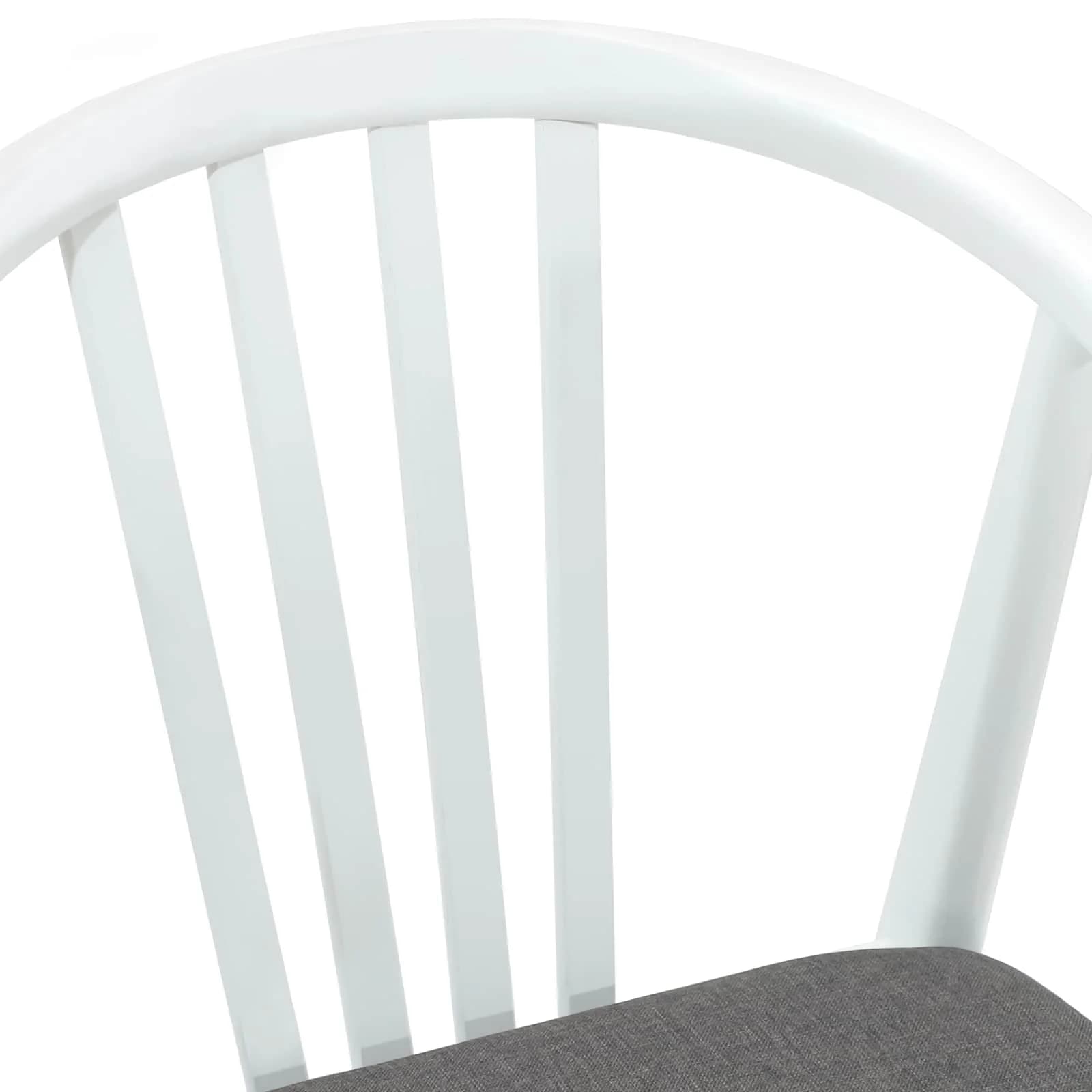 Jedilni stol 2 kos Trda guma Bela in siva 51 x 61 x 80,5 cm - slika 8