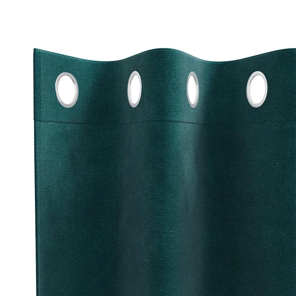 Zatemnitvene zavese 2 kos Temno zelena 140 x 225 cm Žamet - slika 5
