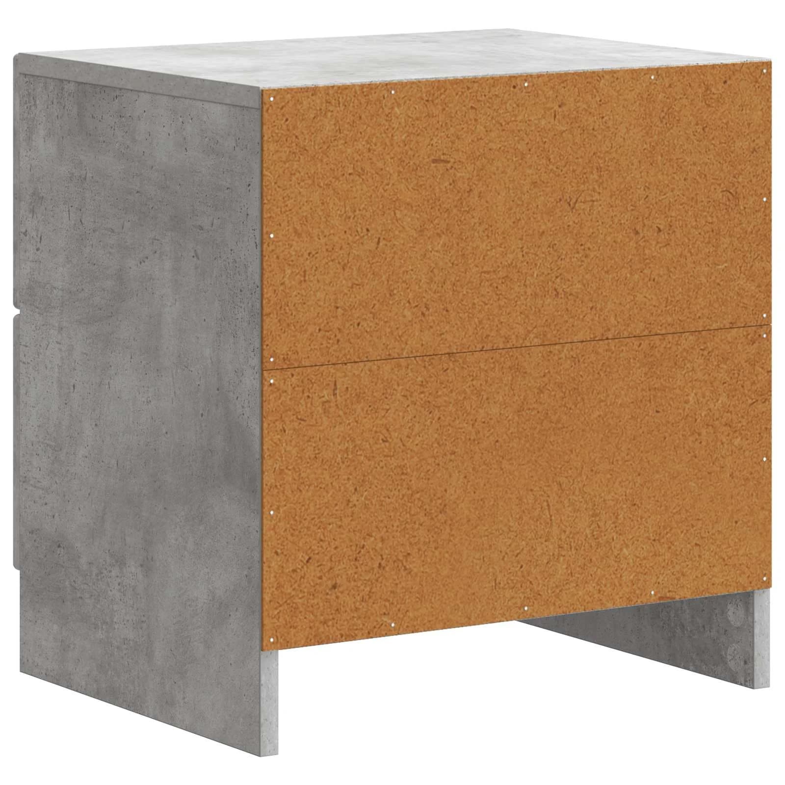 Nočna omarica Betonsko siva 43 x 34,5 x 44,5 cm Inženirski les - slika 7