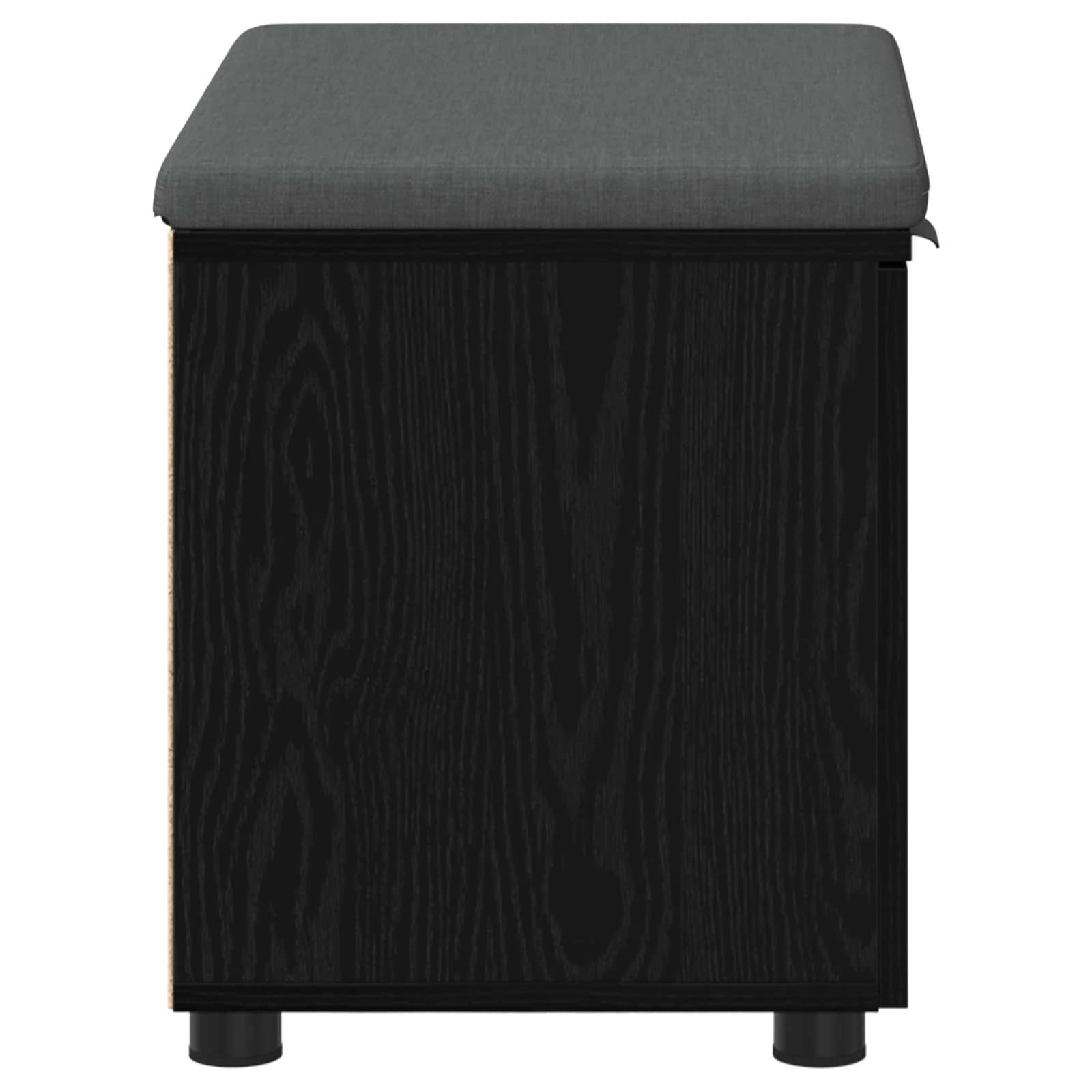 Haldna klop Črni Hrast 60 x 38 x 46 cm Oblikovan Les in Tkanina - slika 7