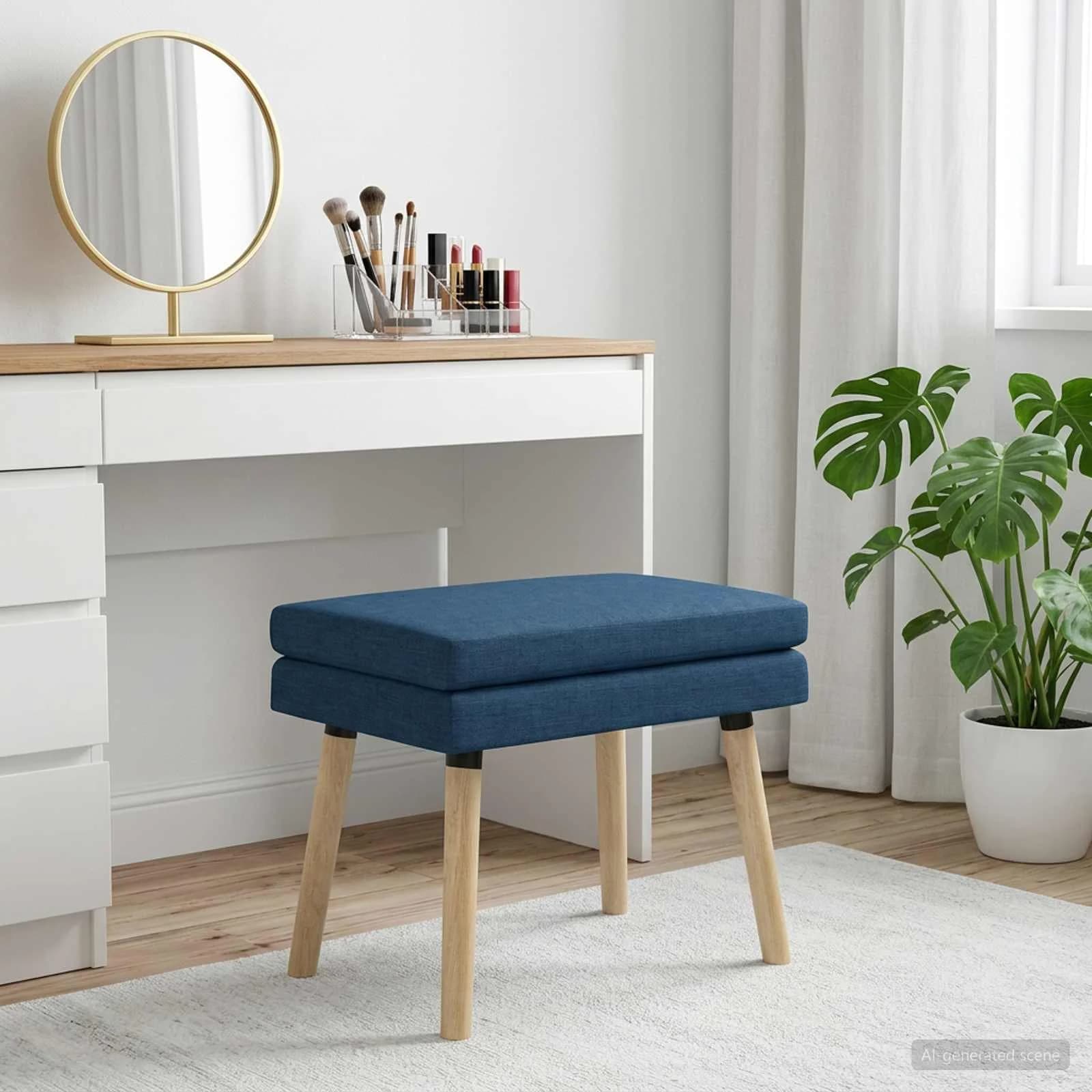 Dvojna klop Modra 60 x 40 x 46 cm Blago - slika 4