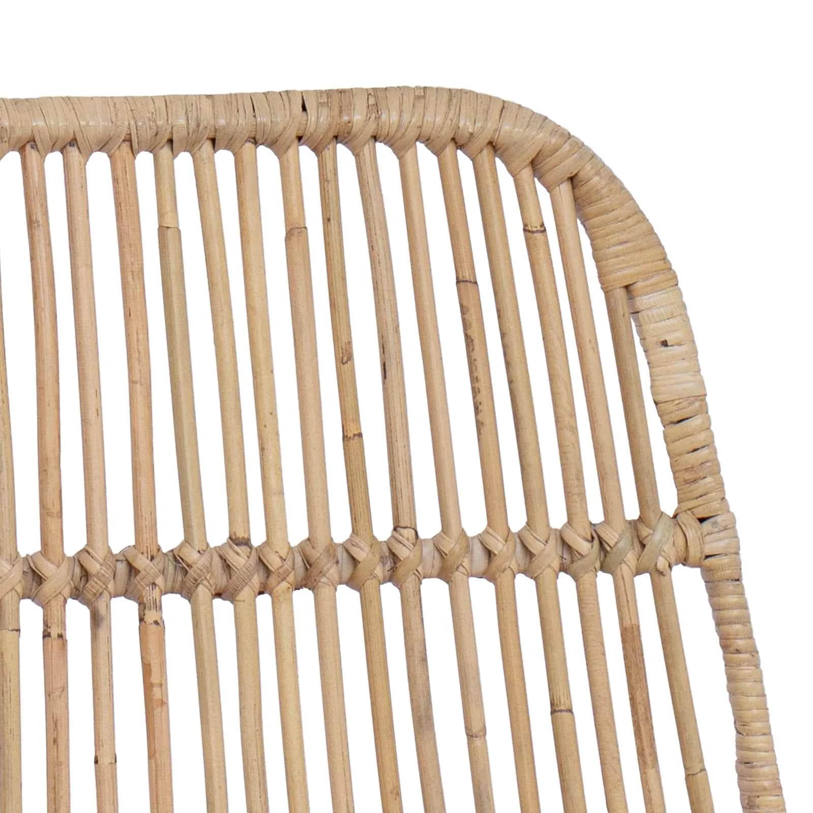 Barski stol 2 kos Naravna 44 x 54 x 96 cm Rattan in jeklo - slika 8