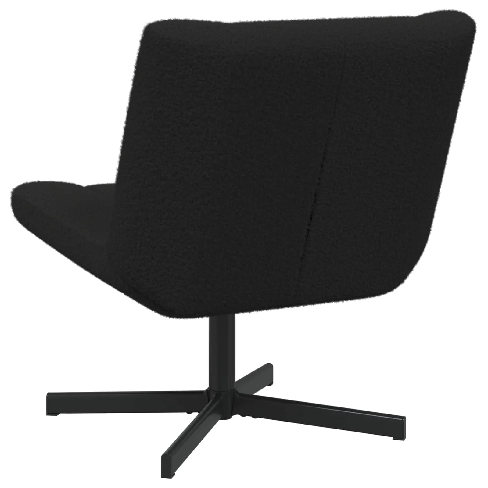 Vrtljiv stol Črna 63 x 75 x 76 cm Ovčja koža - slika 4
