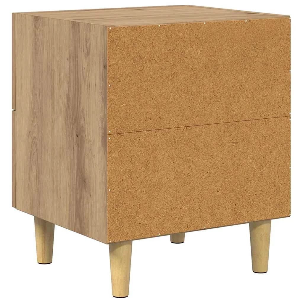 Posteljna omarica 2 kos Umetni hrast 40 x 35 x 47.5cm - slika 9