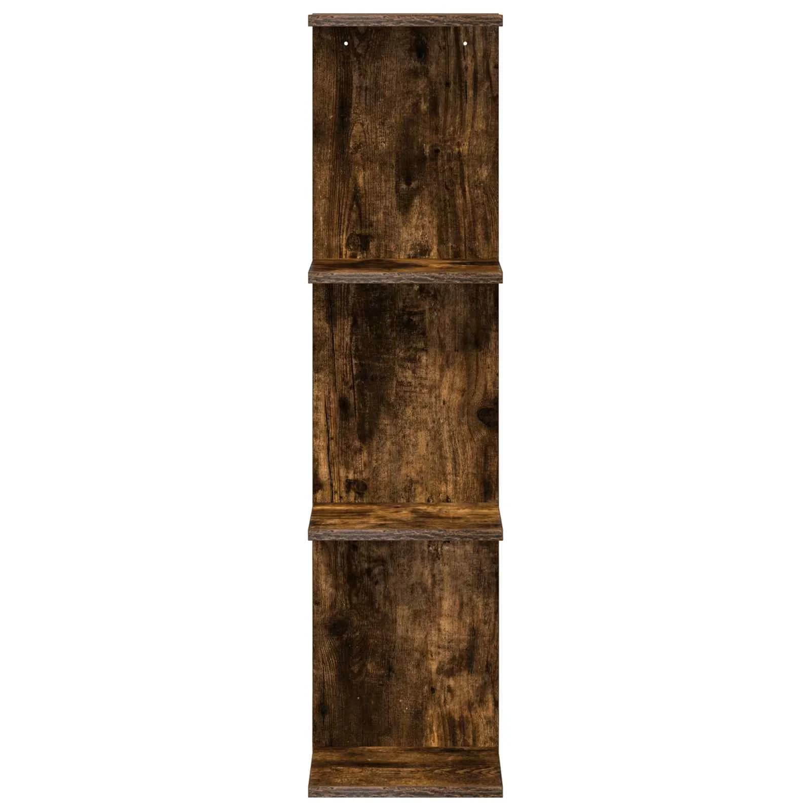 Stenska polica 2 kos Dimljen hrast 25 x 15 x 100 cm - slika 4