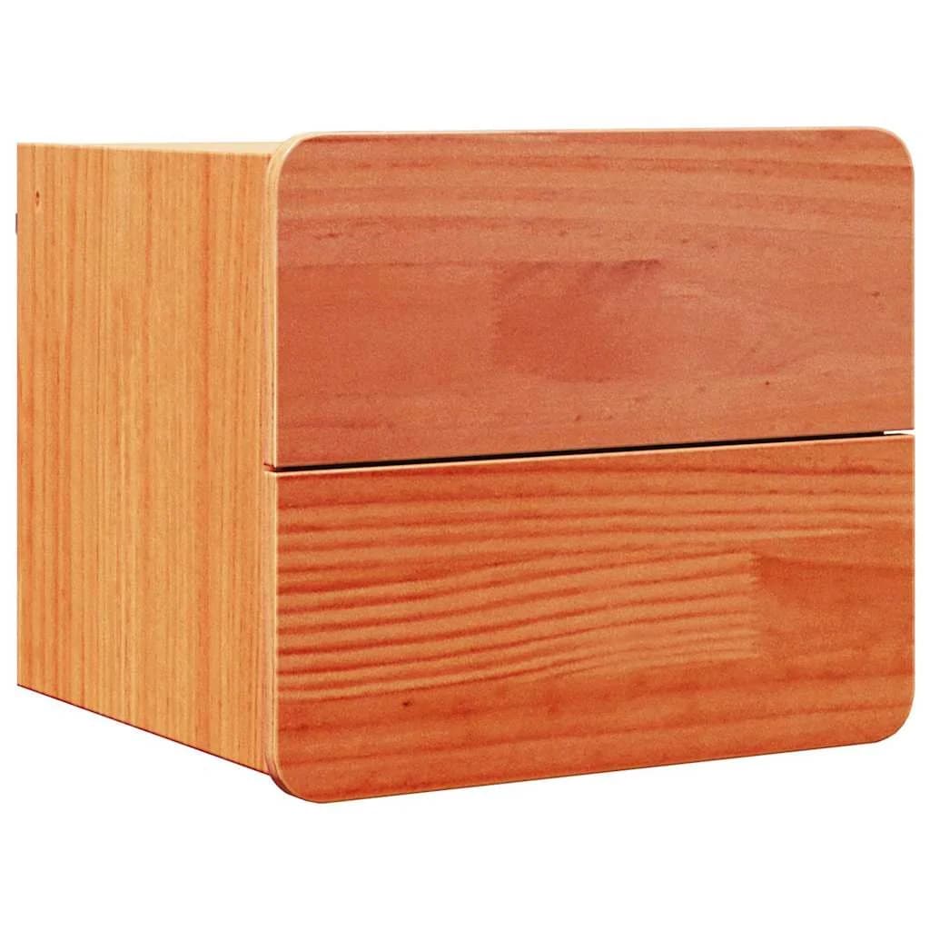 Nočna omarica Voskast rjav 39 x 34 x 33 cm Trdna borovina - slika 2