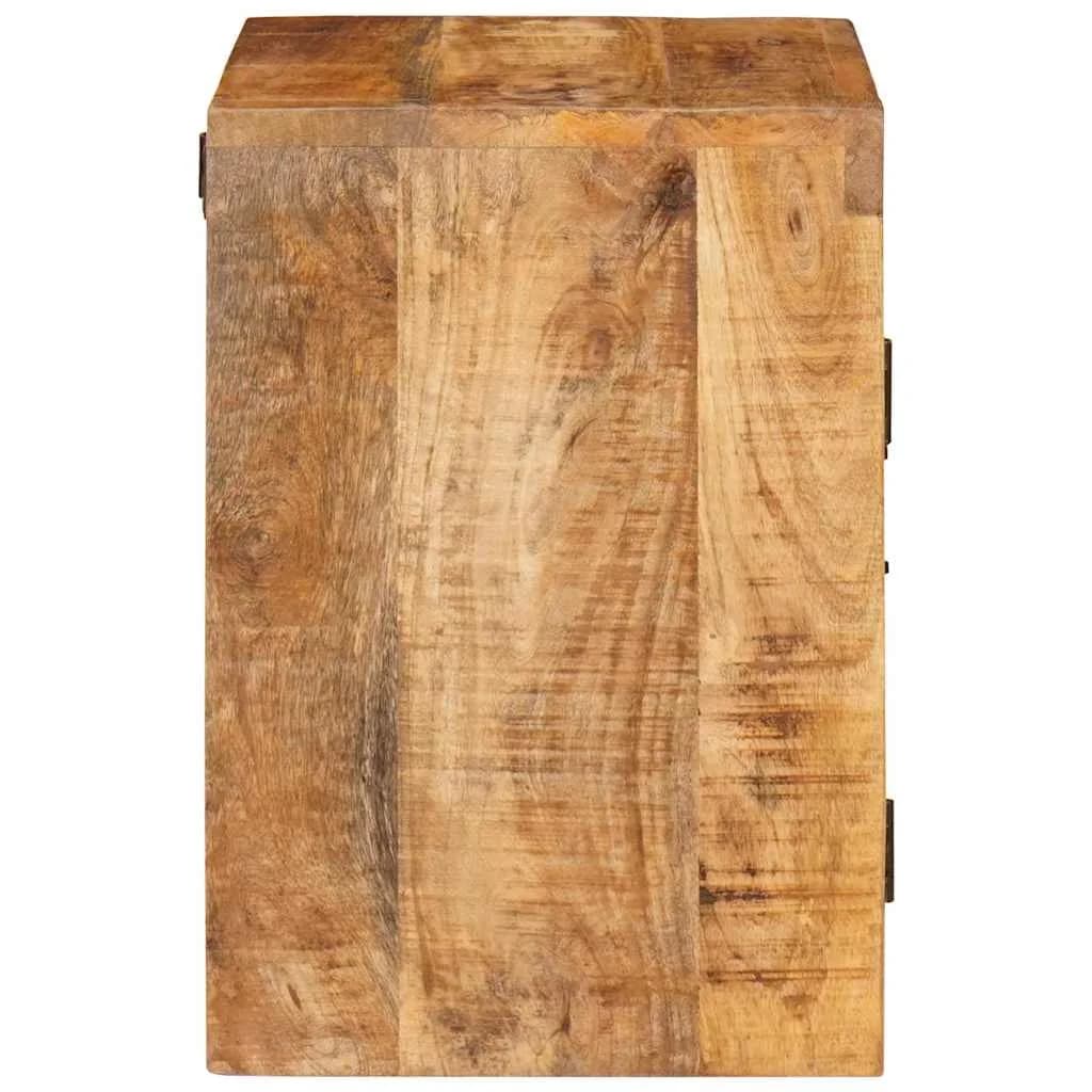 Nočna omarica 2 kos Rjava 35 x 33 x 48 cm Masiven les manga - slika 7