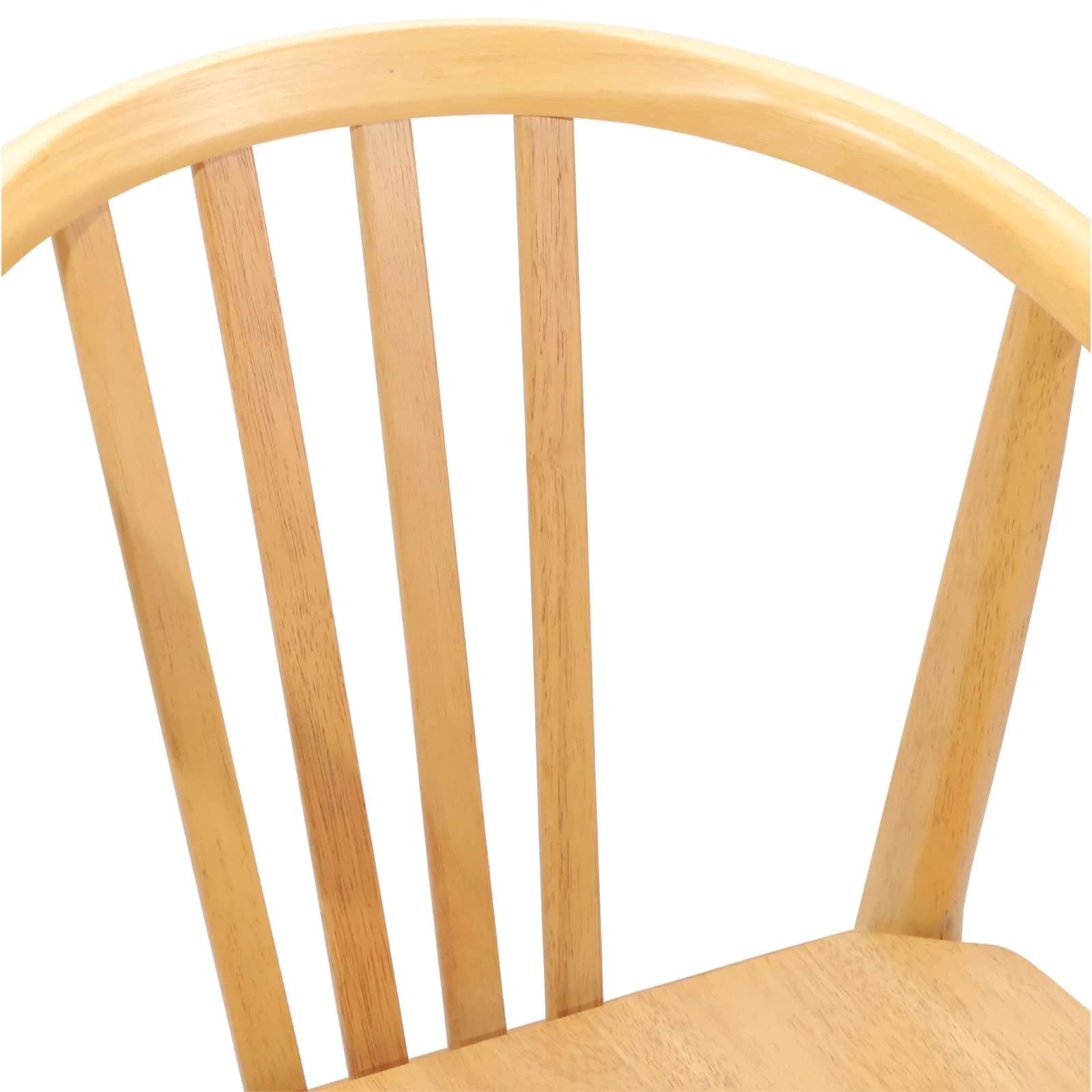 Jedilni stol 2 kos Trda guma Naravna 51 x 61 x 80,5 cm - slika 8