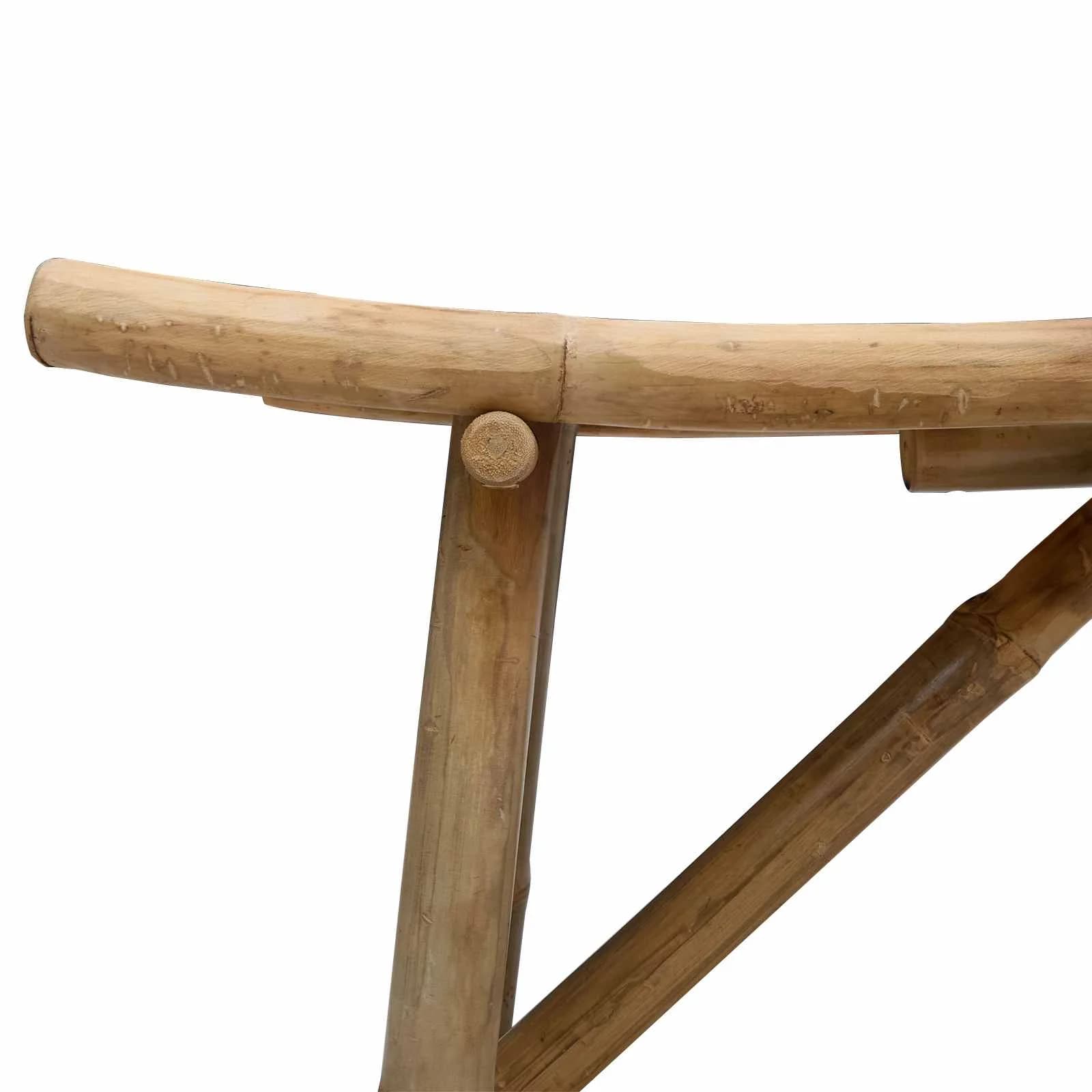 Vrtna klop 110 x 45 x 50 cm Bambus Naravna Pravokotna - slika 8