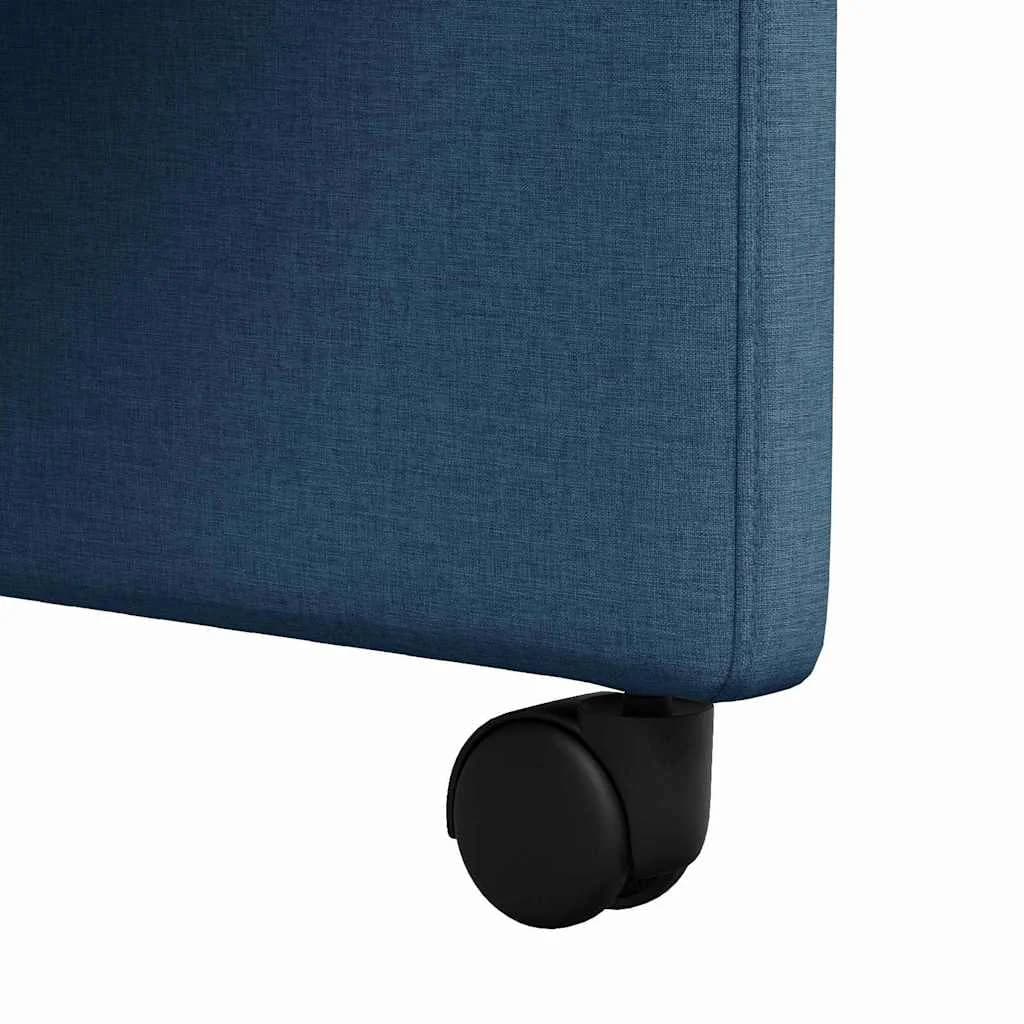 Jedilni stoli s kolesi 2 kos blago Modra 58 x 65 x 94 cm - slika 9
