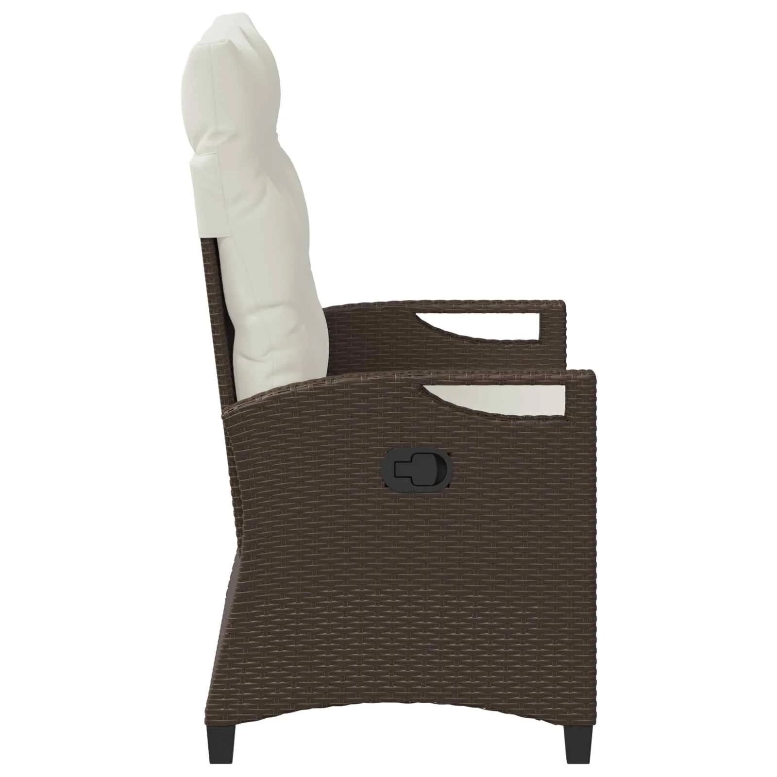 Vrtna klop Rjava in krem 105 x 60 x 112 cm Jeklo in poliestren - slika 5