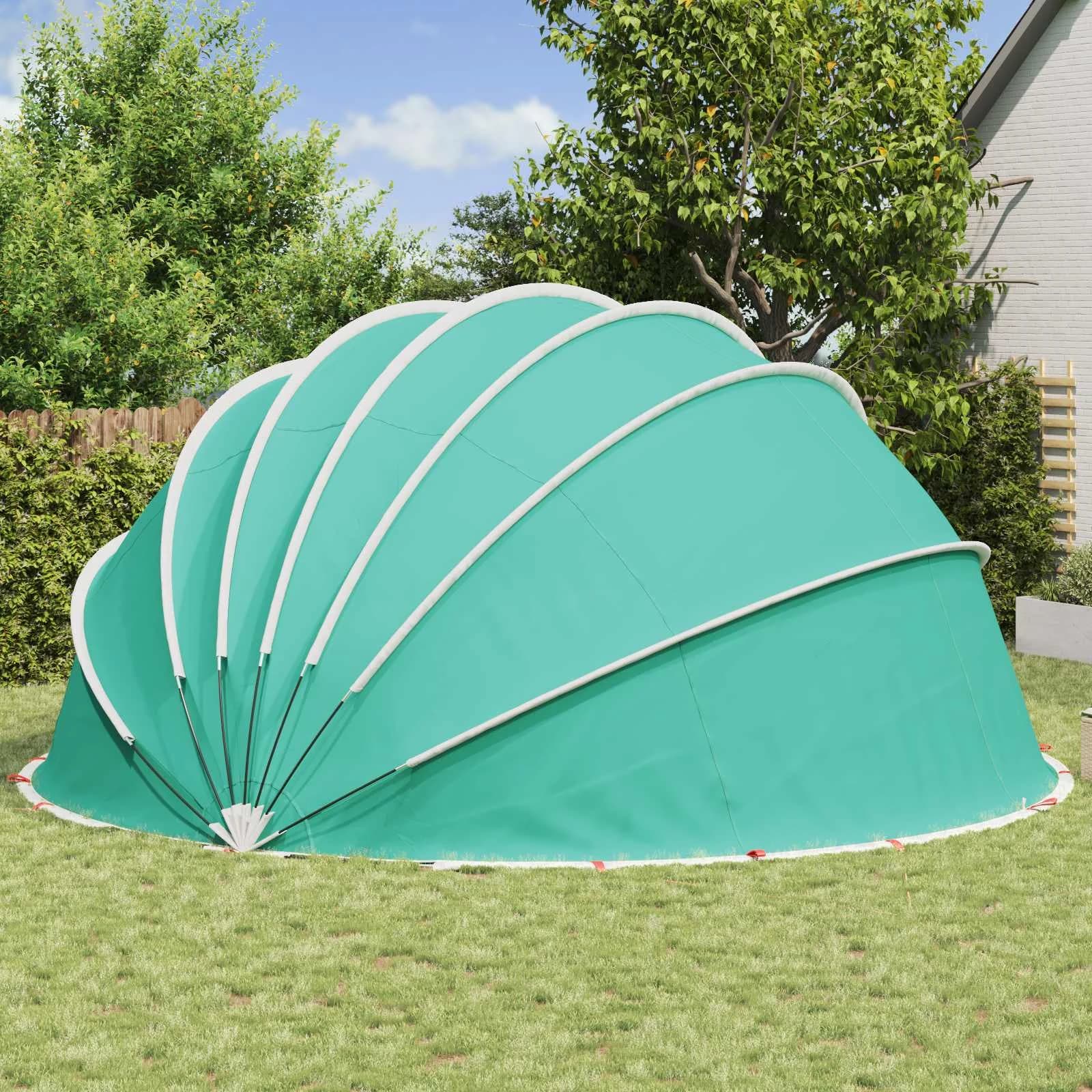 Paviljon za bazen 592 x 590 x 275 cm Morsko zelena - slika 4
