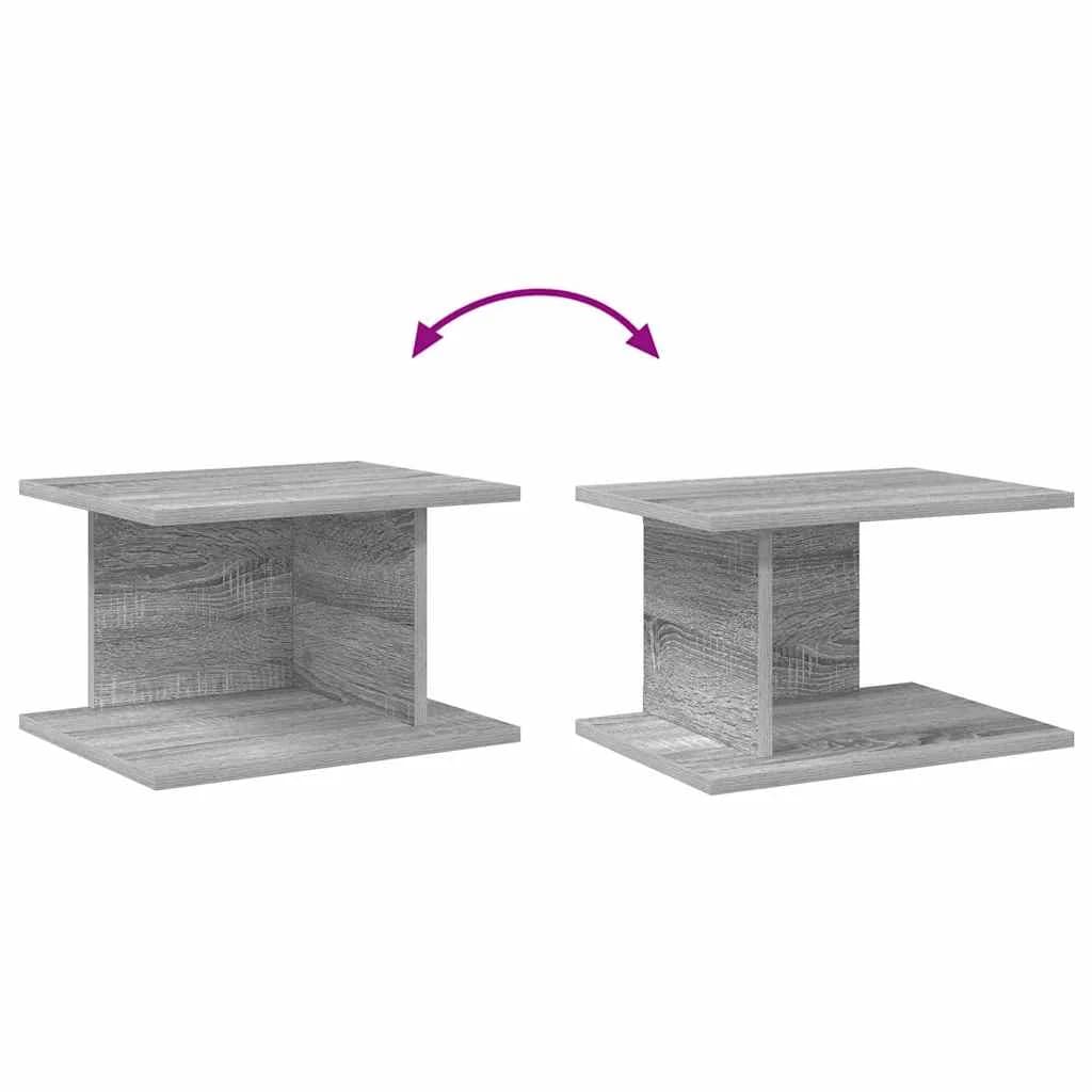 Nočna omarica 2 kos Siva Sonoma 40 x 30 x 25 cm Inženirski les - slika 11