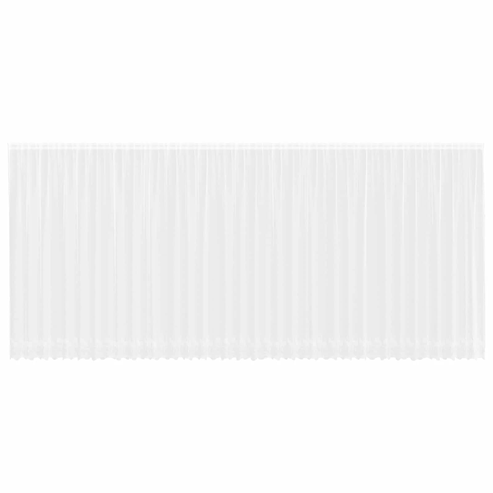 Čipkasta Zavesa z zavesami Bela 245 x 900 cm Poliester - slika 2