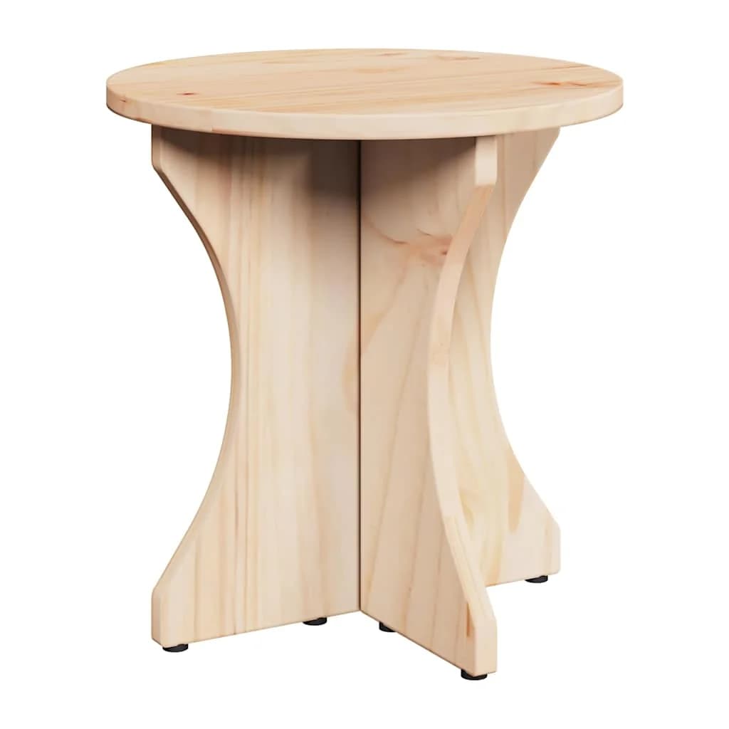 Klubska miza 3 kos Naravna 46 x 46 x 47 cm - slika 7