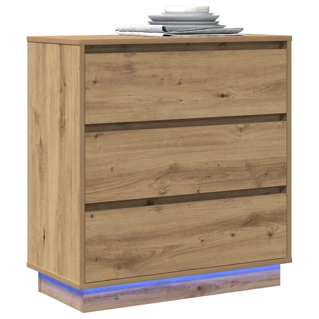 Nočna omarica Umetni hrast 71 x 34,5 x 75 cm Inženirski les - slika 3