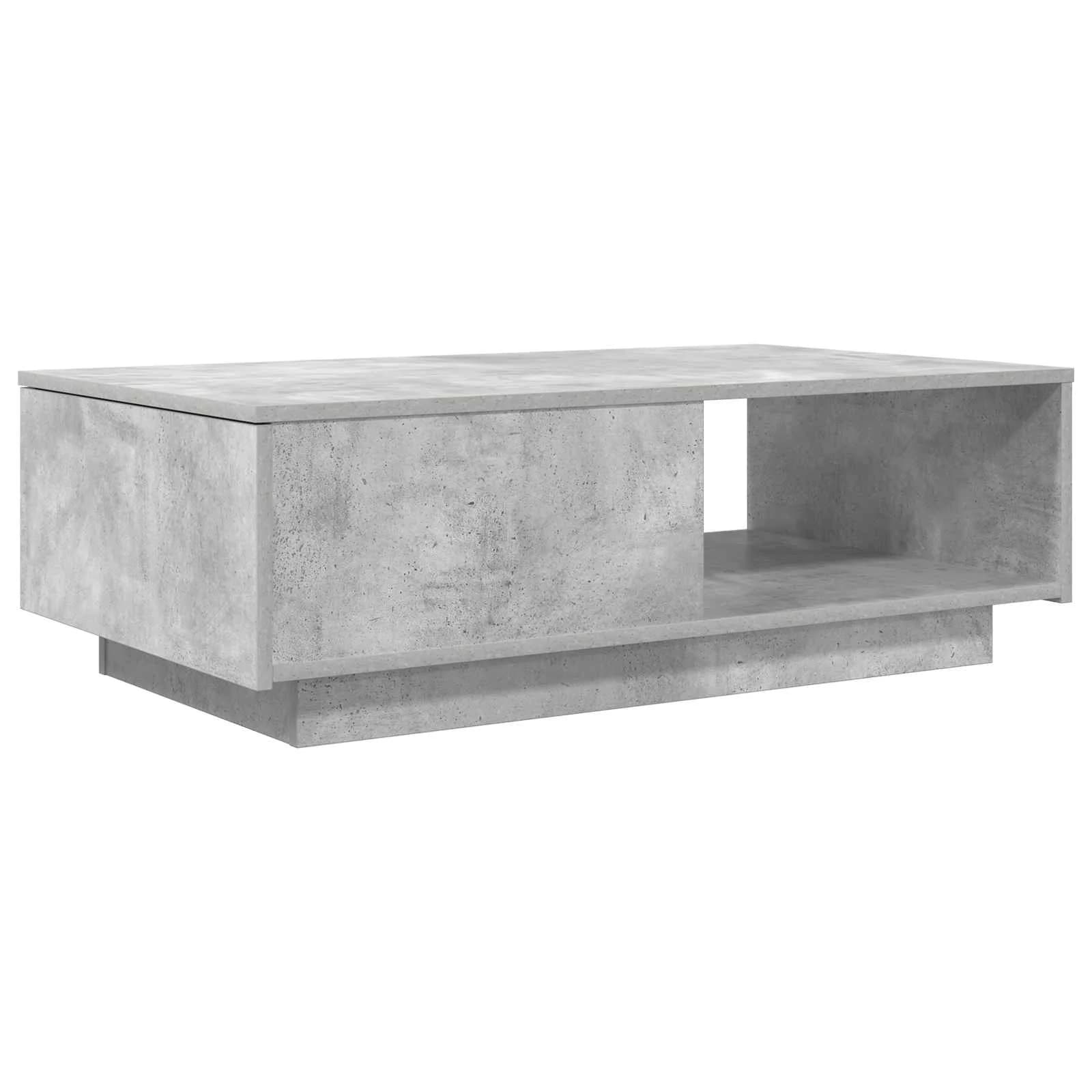 Klubska miza Betonsko siva 95 x 55 x 31 cm Inženirski les - slika 2