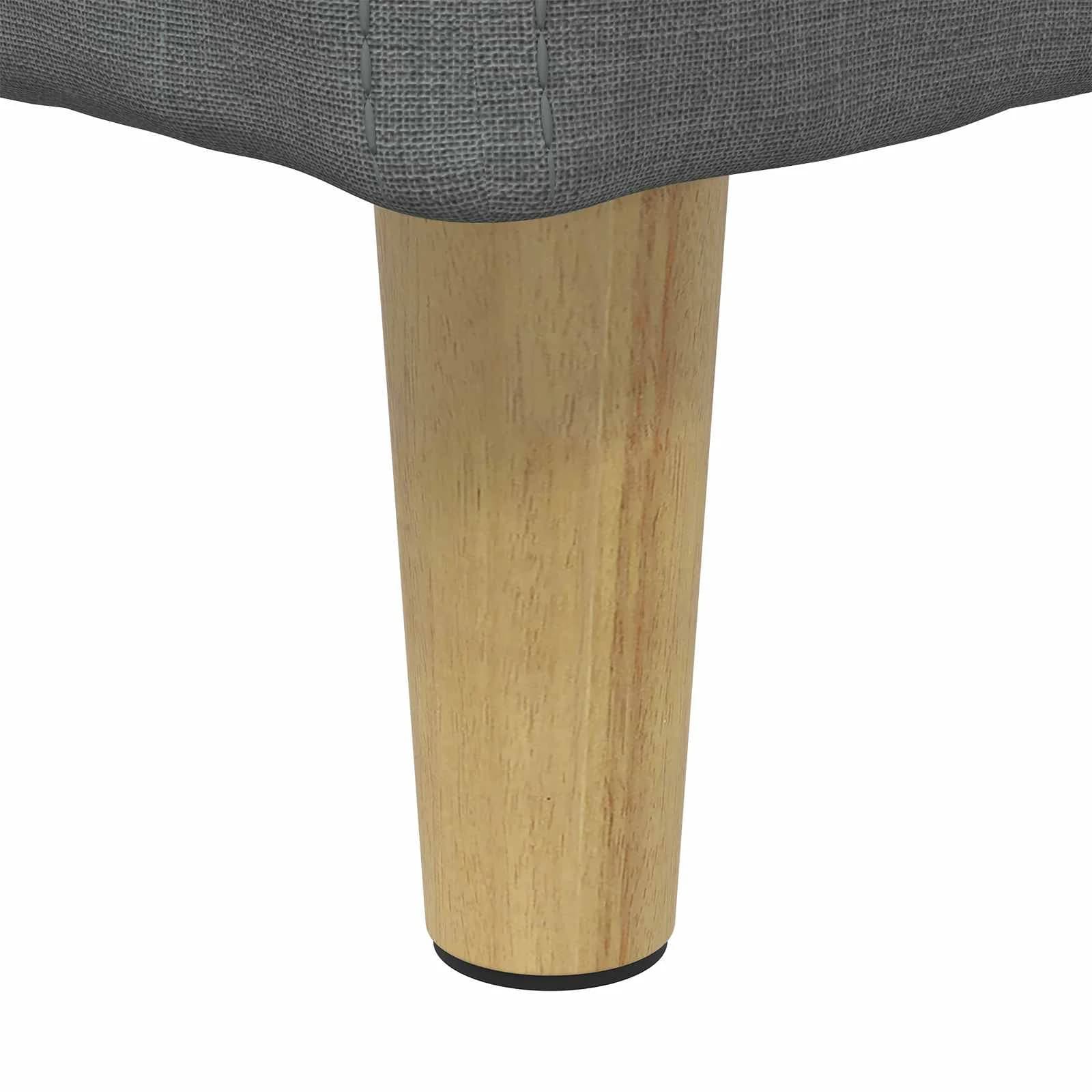 Shranjevalna tabureta Temno siva 80 x 80 x 45 cm blago - slika 8