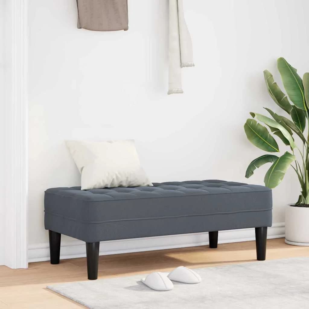 klop z blazino Temno siva 113 x 57 x 39 cm Žamet