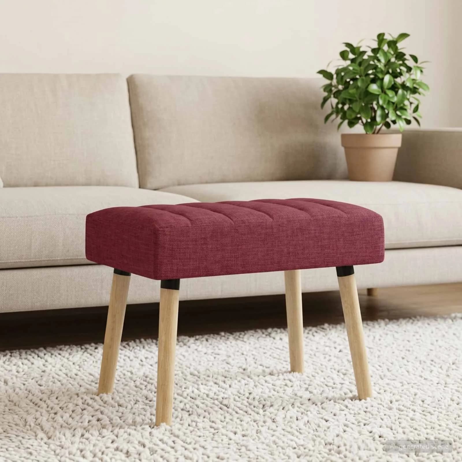 Bench z kanalnim oblazinjenjem Vinorodna rdeča 60 x 40 x 45 cm