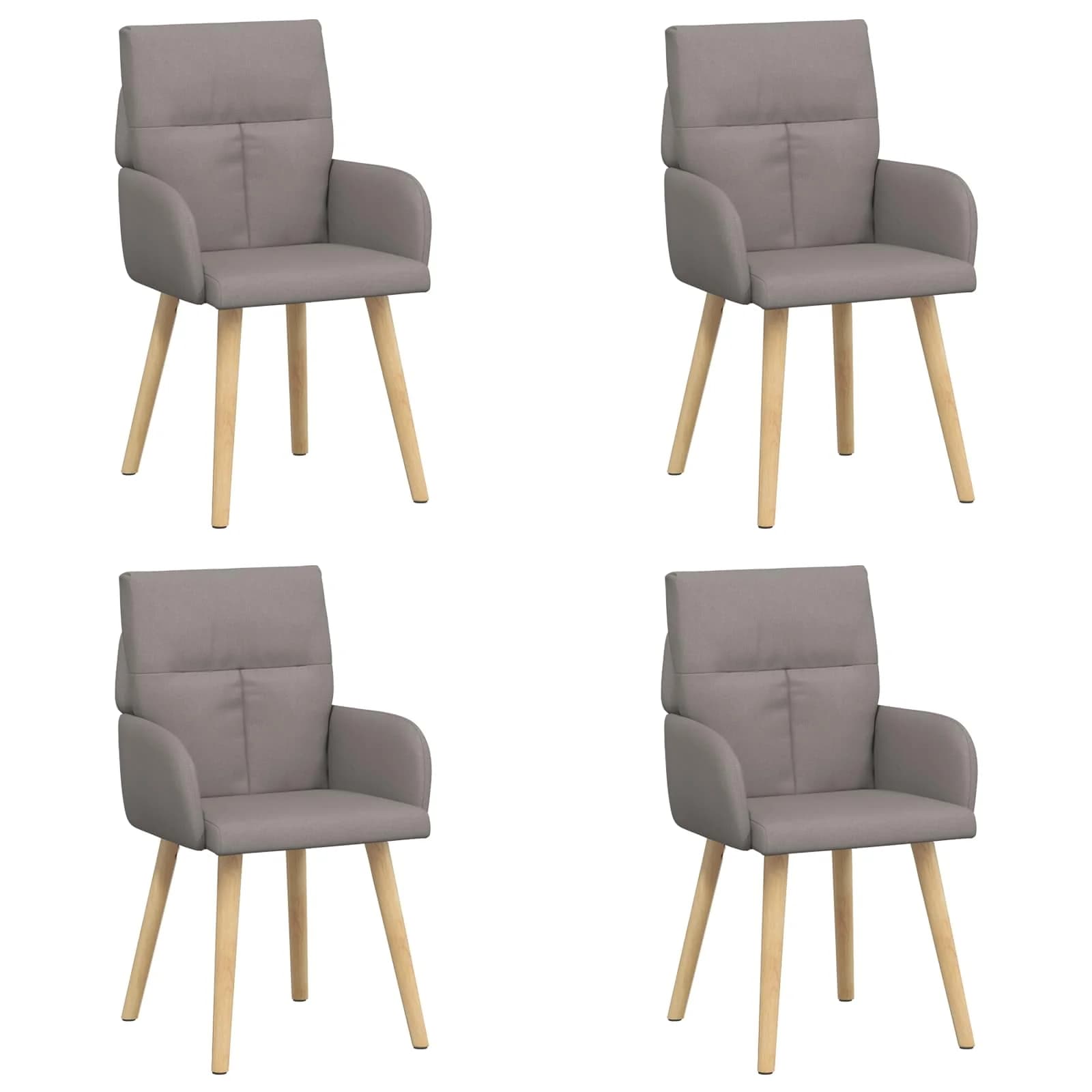 Jedilni stoli 4 kos Blago Taupe 60 x 56 x 96 cm - slika 2