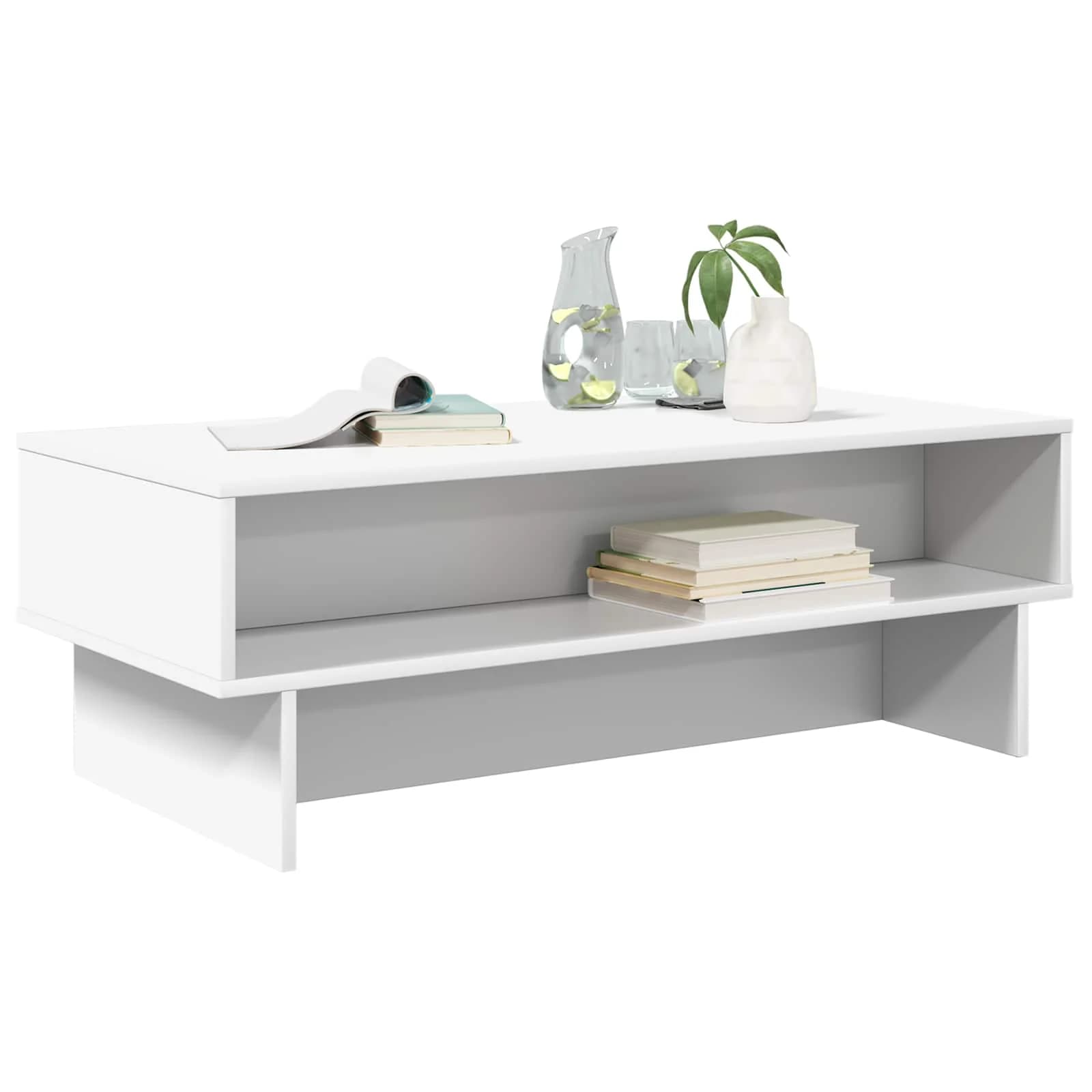 Klubska miza Bela 100 x 46 x 35 cm Inženirski les - slika 3