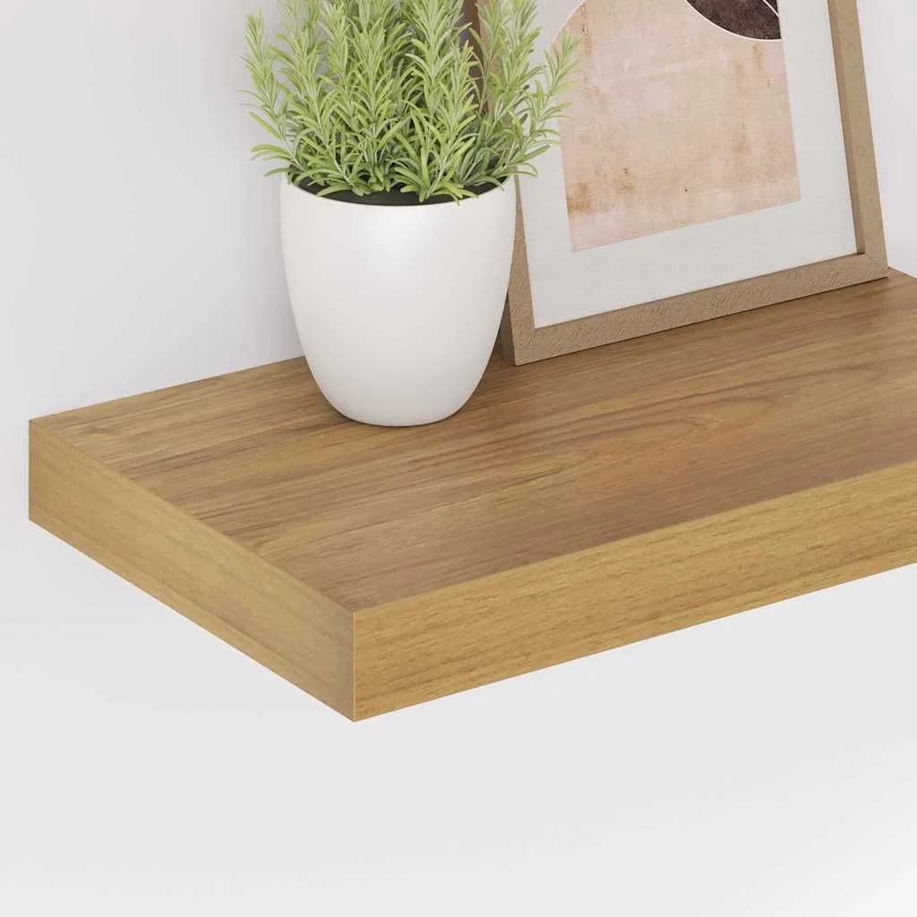 Stenska polica Montaža za steno 4 kos Rjava 40 x 23,5 x 3,8 cm - slika 5