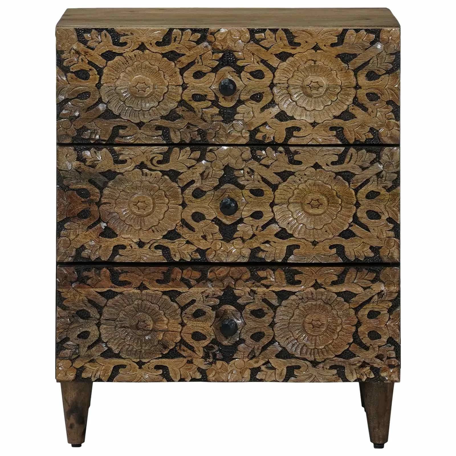 Posteljna omarica Rjava 50 x 33 x 60 cm Masiven les manga - slika 3