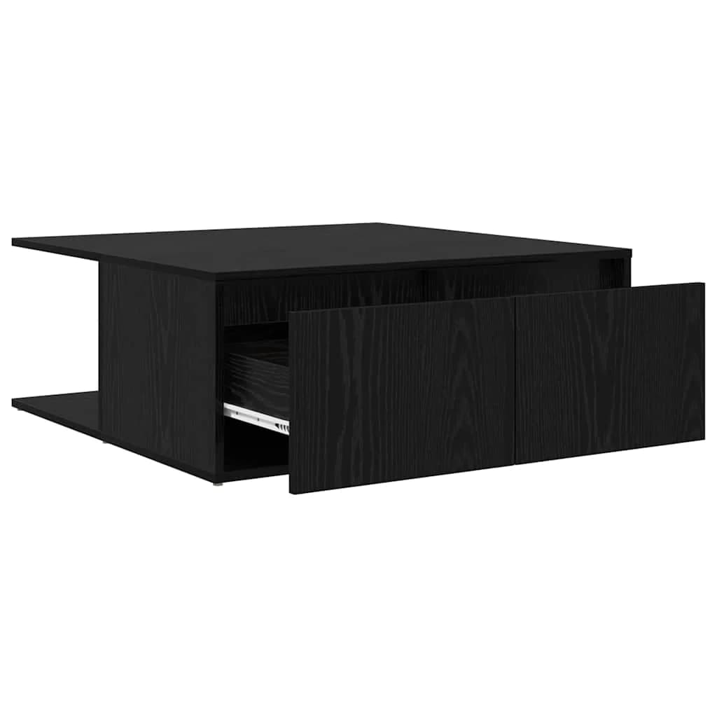 Klubska miza Črni hrast 80 x 80 x 31 cm Inženirski les - slika 5
