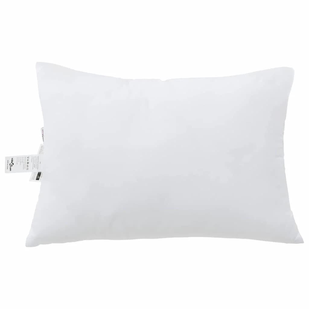 Vzglavnik 2 kos 61 x 41 x 20 cm Poliester Bela - slika 2