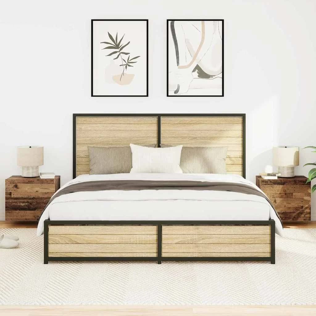 Nočna omarica 2 kos Star les 50 x 39 x 41 cm Inženirski les - slika 4