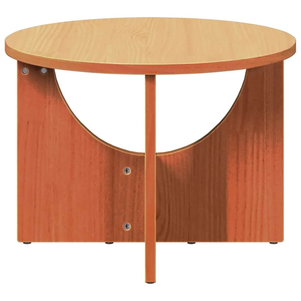 Klubska miza Voskast rjav 50 x 50 x 35 cm Trdna borovina - slika 7