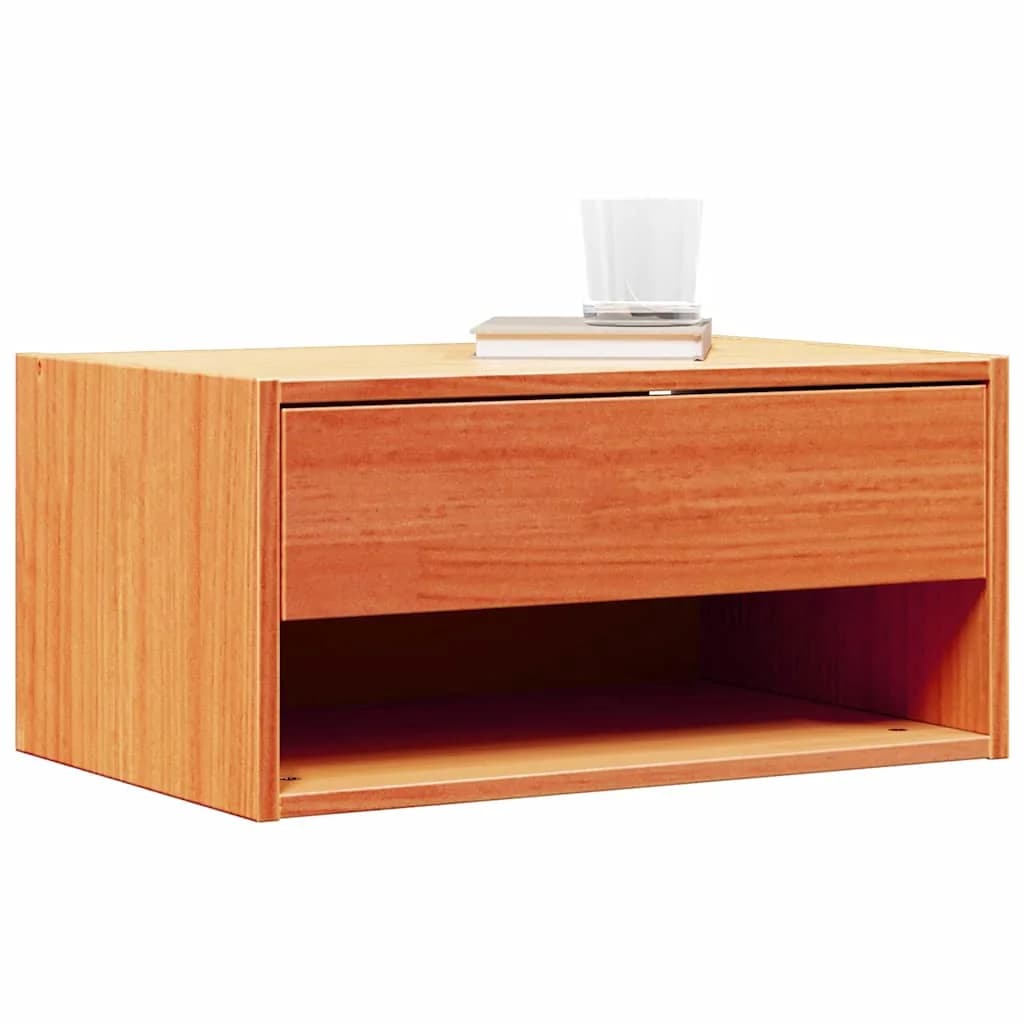 Nočna omarica Voskast rjav 50 x 32,5 x 24 cm Trdna borovina - slika 3
