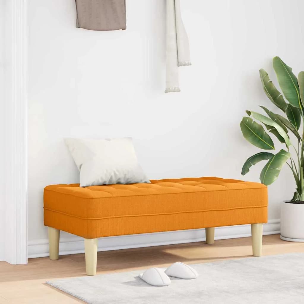 klop z blazino Temno rumena 113 x 57 x 39 cm blago