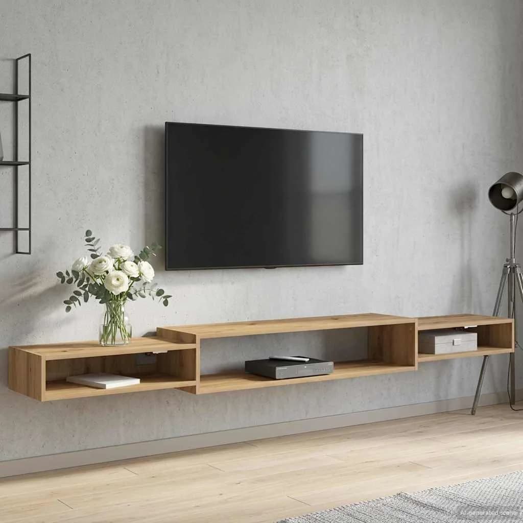 Stenska TV omarica Montaža za steno Artisan hrast