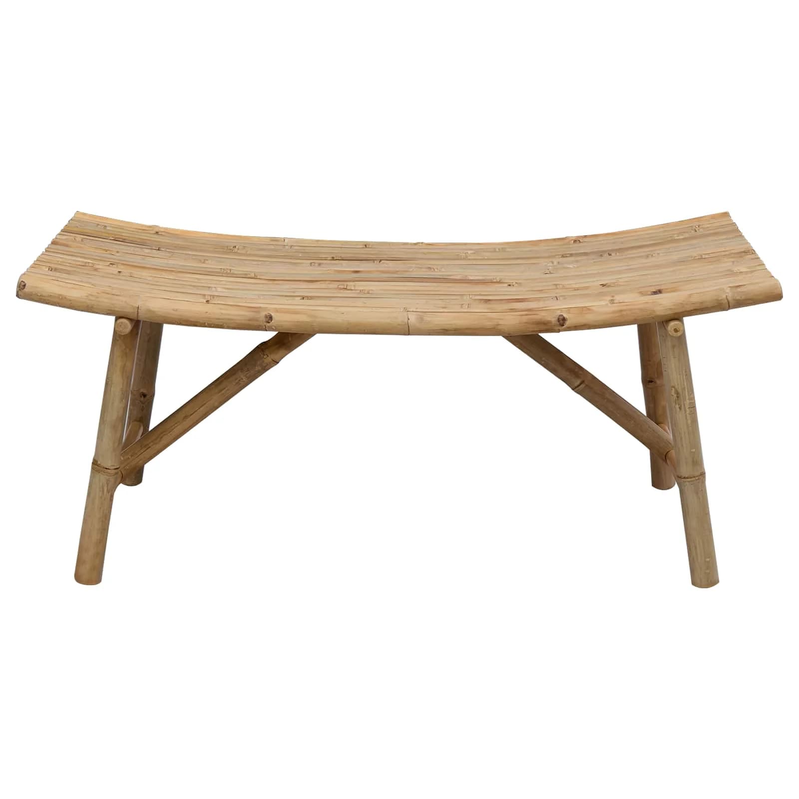 Vrtna klop 110 x 45 x 50 cm Bambus Naravna Pravokotna - slika 4
