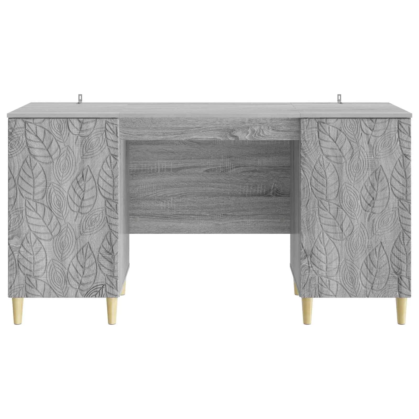 Miza Siva Sonoma Inženirski les 142,5 x 50 x 75 cm - slika 4