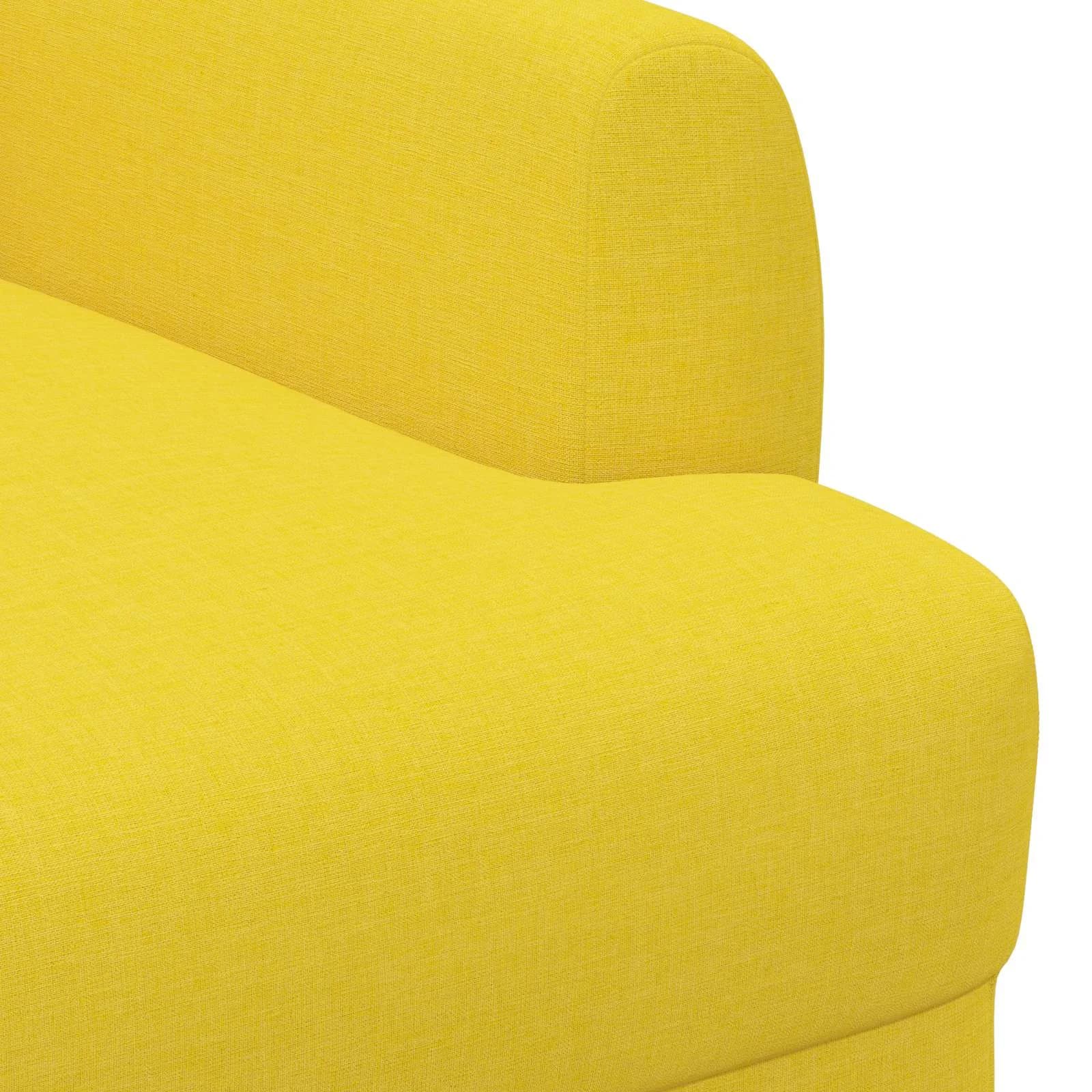 Dvojnica s gumbi Svetlo Rumena 116 x 67 x 80 cm Blago - slika 6