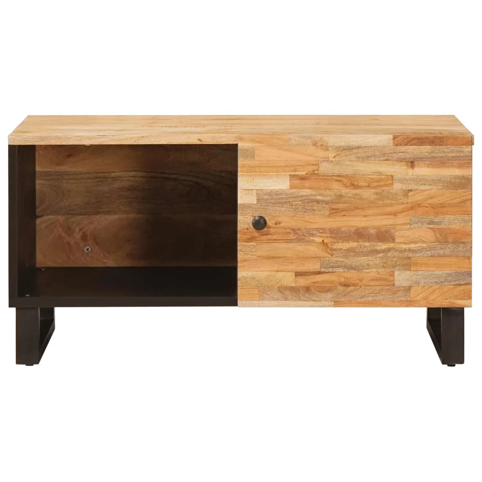 Klubska miza Rjava 80 x 50 x 40 cm Masiven les manga - slika 3
