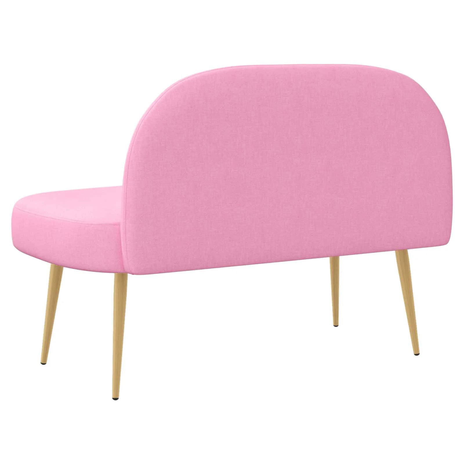 Oblazinjena klop z naslonom Roza 110 x 60 x 76 cm Poliester - slika 4