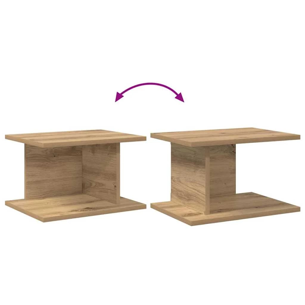 Nočna omarica 2 kos Umetni hrast 40 x 30 x 25 cm Inženirski les - slika 11