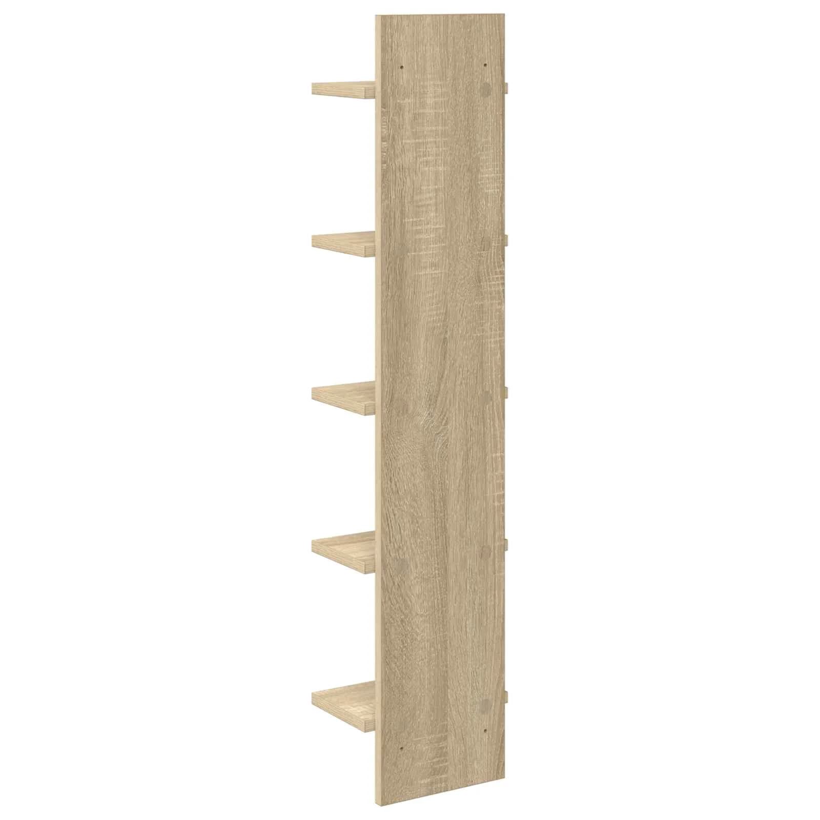 Stenska polica 2 kos Sonoma hrast 22 x 15 x 100 cm - slika 6