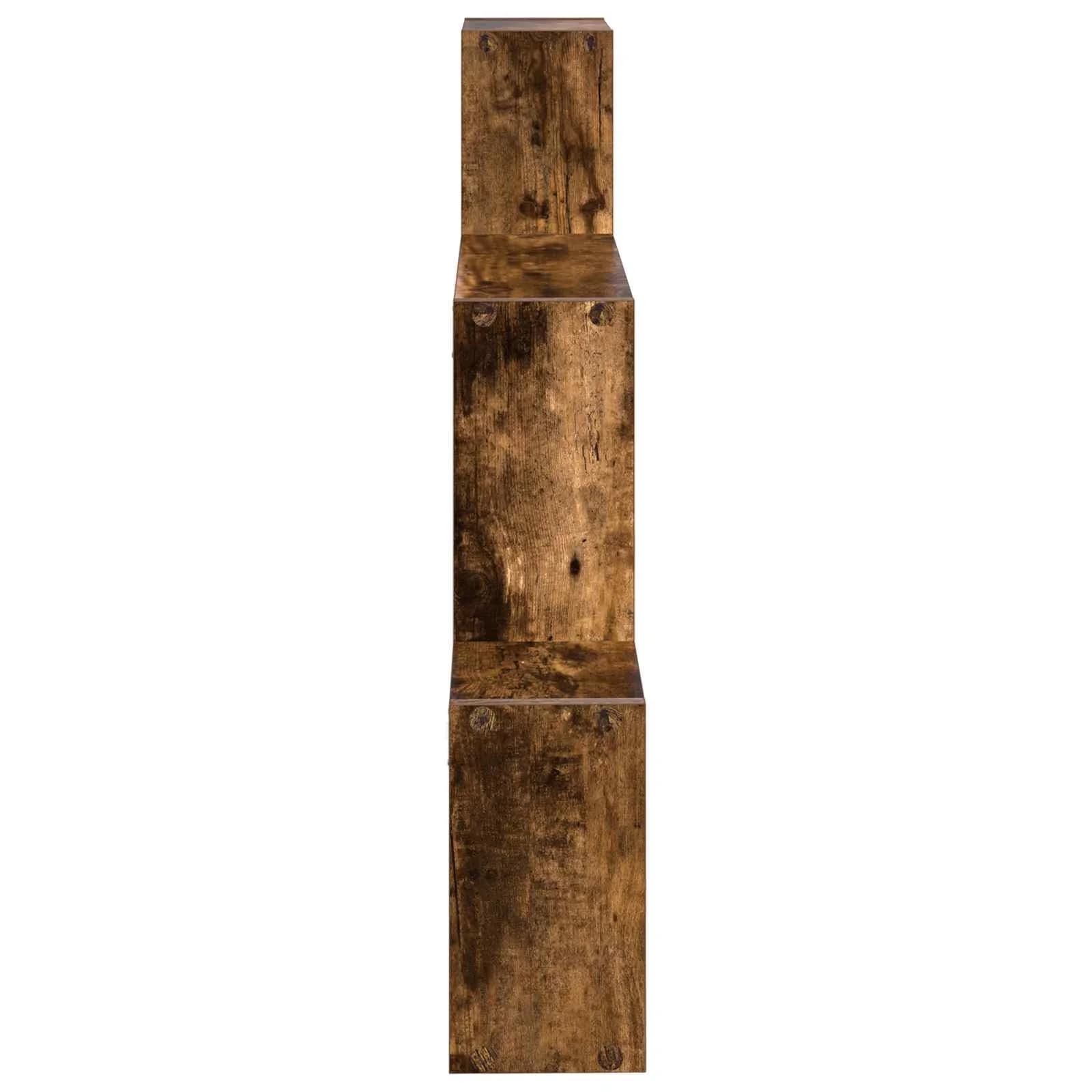 Stenska polica Montaža za steno Dimljen hrast 91,5 x 15 x 76 cm - slika 5