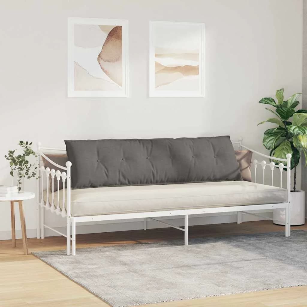 Poglavni vzglavnik Svetlo siva 180 x 50 cm Žametna tkanina - slika 4