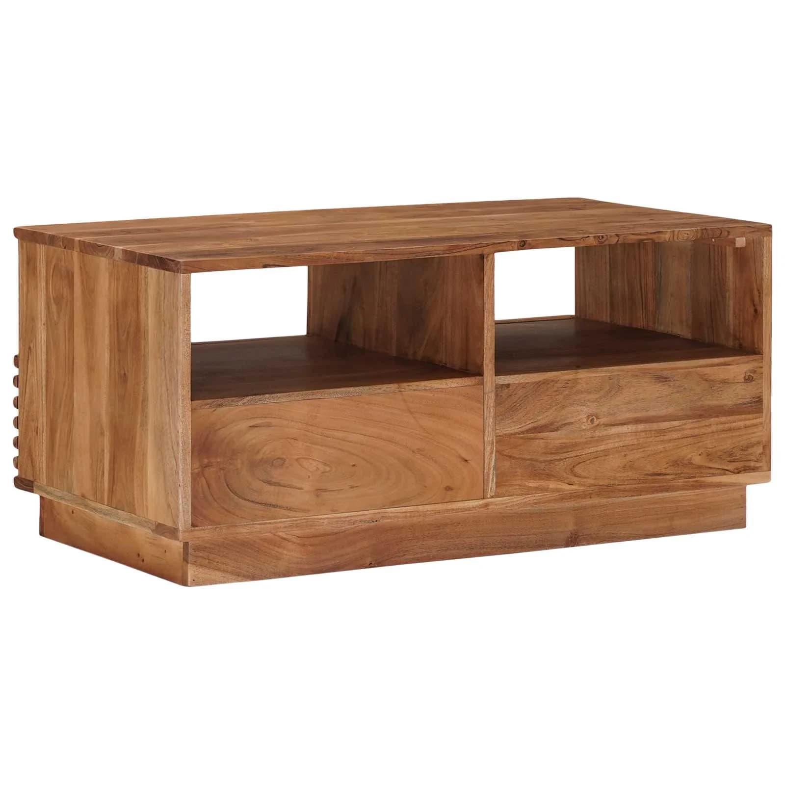 Ročno izdelana miza za kavo Teak rjava 85 x 45,5 x 40 cm - slika 7